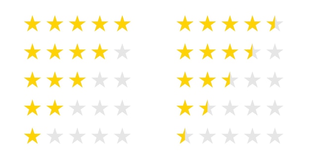Star rating vector isolated icon Customer service rating Rating satisfaction Vector illustration
