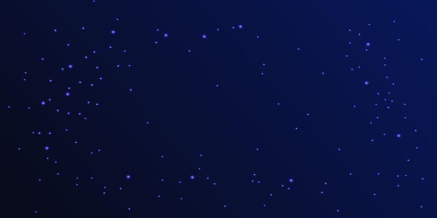 Starry night sky with glowing stars