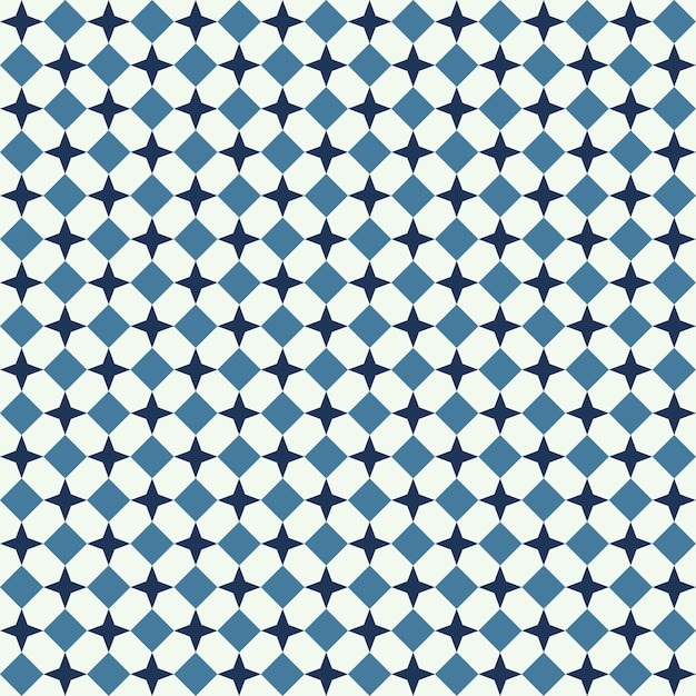Stars Squares Blue Geometric Pattern Modern Shapes Background