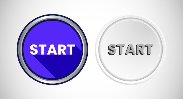 Start icon power button design illustration
