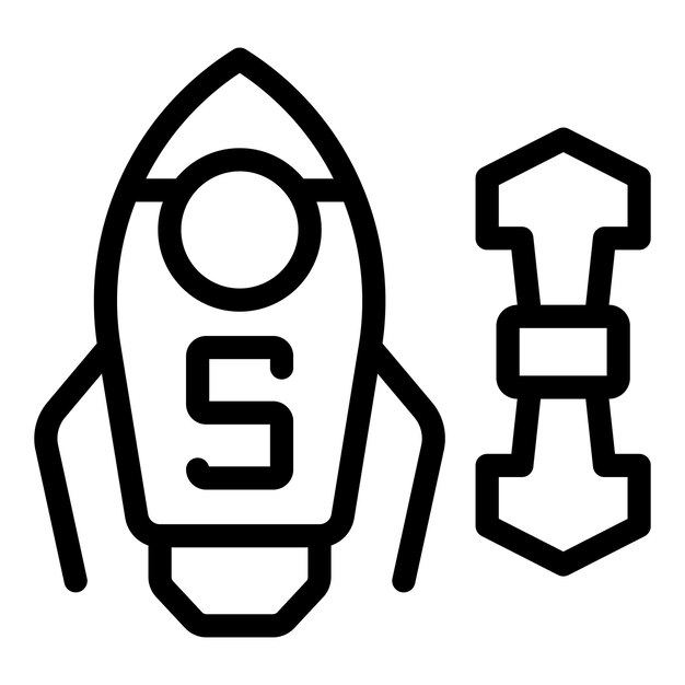 Startup rocket launching with database symbol for business innovation