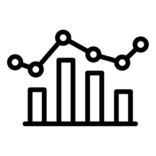 Statistical Graph Vector Illustration