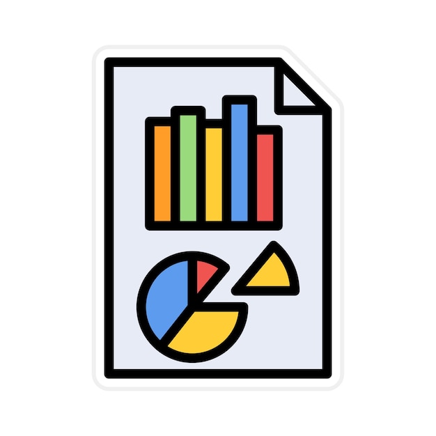 statistics report icon vector image can be used for documents and files