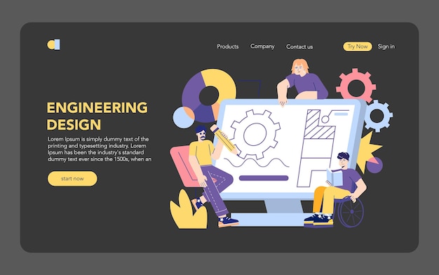 STEM Education Flat Vector Illustration