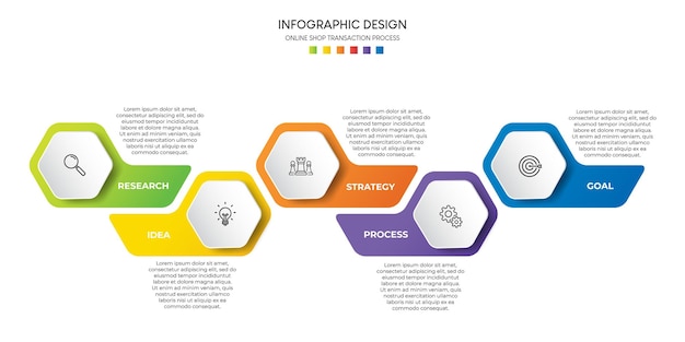 steps business data visualization timeline process infographic template design with icons