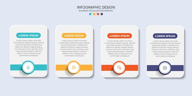 steps business data visualization timeline process infographic template design with icons