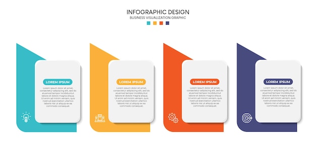 steps business data visualization timeline process infographic template design with icons
