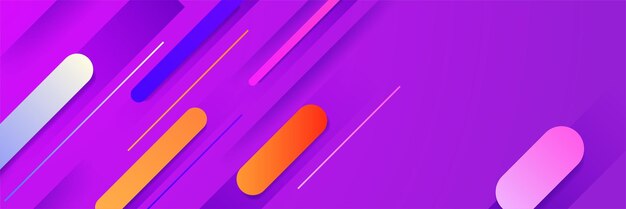 Stick gradient purple pink colorful Abstract design banner