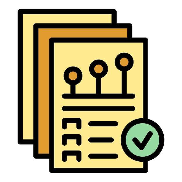 Stock capital icon outline vector Revenue financial Fund grow color flat