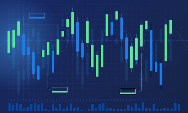 Stock Market Candlestick Financial Analysis illustration