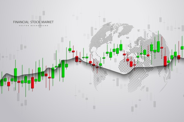 stock market graph or forex trading chart for business and financial concepts reports and investment vector illustration