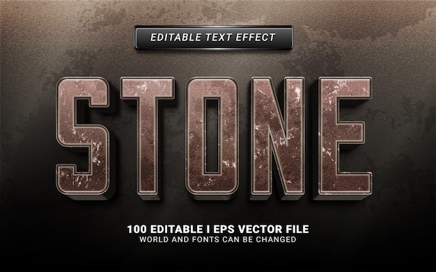 Stone text effect