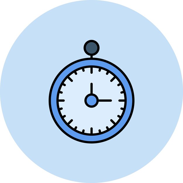 StopWatch Flat Illustration