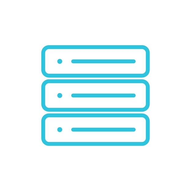 Storage data server icon Isolated on white background From blue icon set