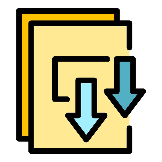 Storage documents icon Outline storage documents vector icon color flat isolated