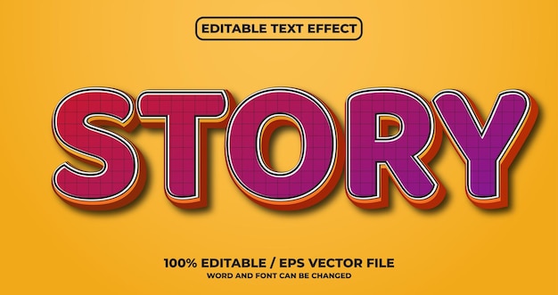 Story editable text effect