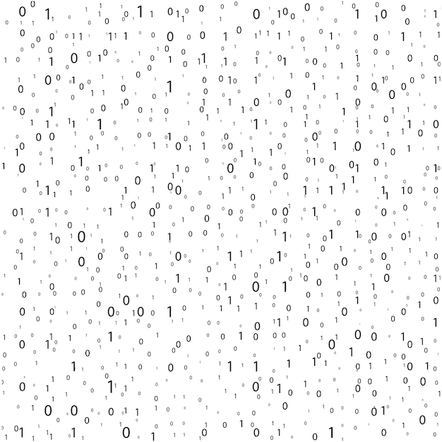 Stream binary code Binary code matrix Background on screen from numbers 0 and 1 Numbers on screen