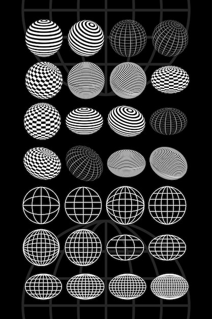 streetwear elements decoration set website icons