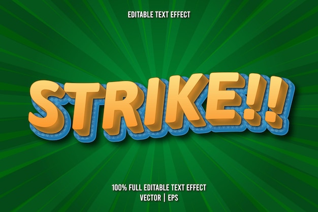 Strike!! editable text effect comic style