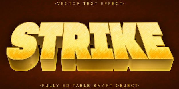 Strike Vector Fully Editable Smart Object Text Effect