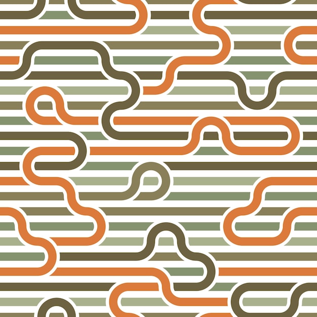 stripy vector seamless pattern with woven lines geometric abstract background stripy net optical maze web network