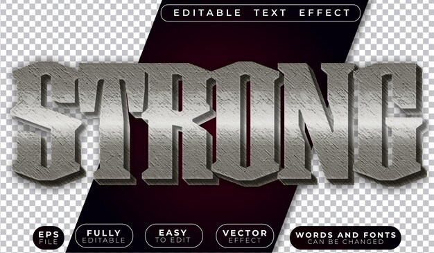 Strong Hard Heavy Fully Editable Vector Text File