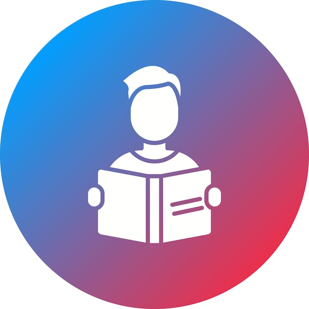 Student Reading Book icon vector image Can be used for Learning