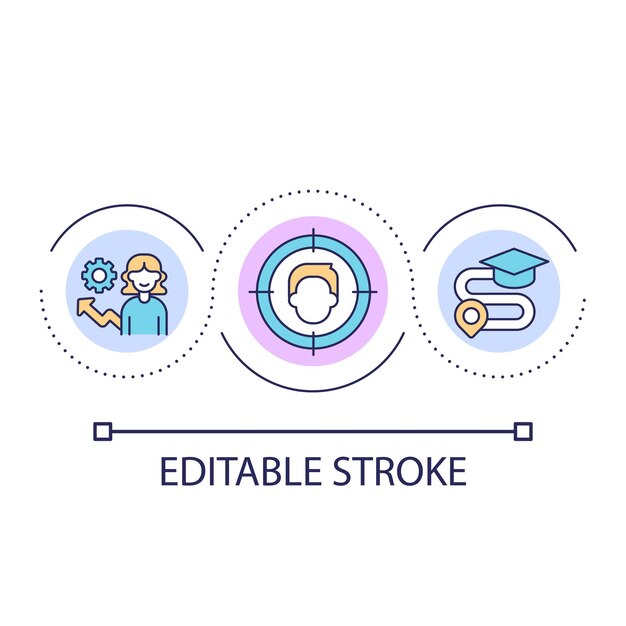 Studentcentered learning loop concept icon