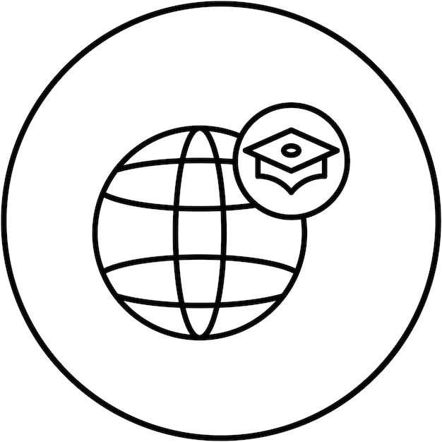 Study Abroad icon vector image Can be used for University