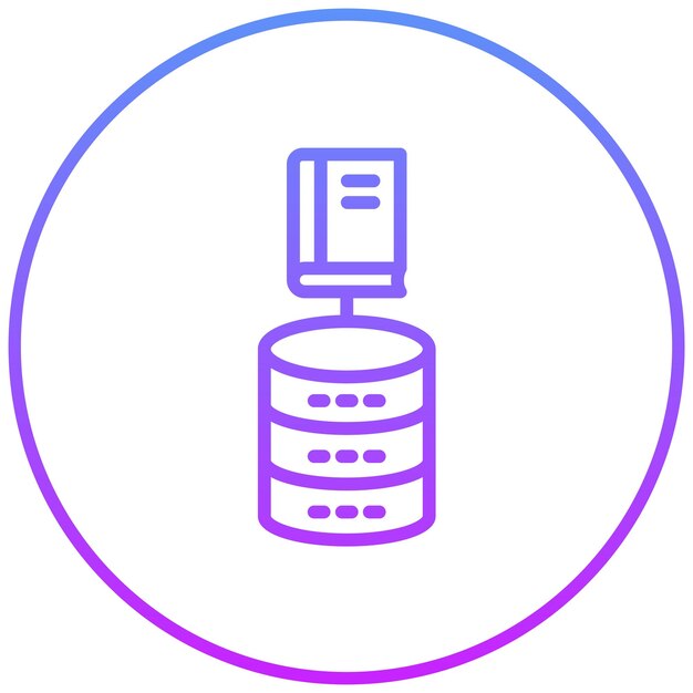 study database vector icon illustration of learning iconset