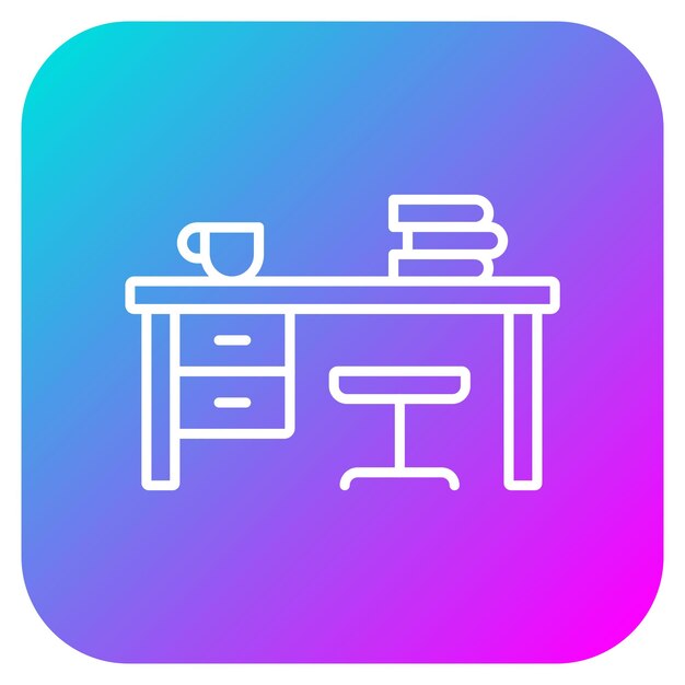 Study Table vector icon Can be used for Learning iconset