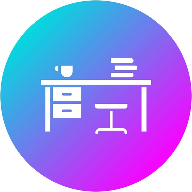 Study Table vector icon Can be used for Learning iconset