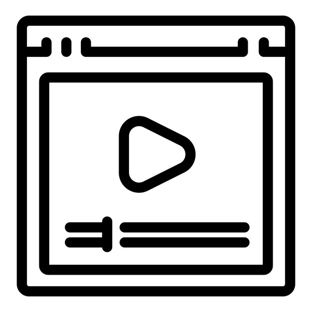 Study video icon outline vector Seminar training Learn school