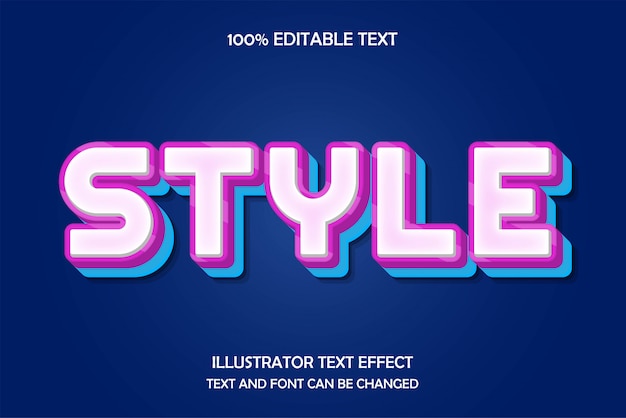 Style,3d editable text effect modern shadow style