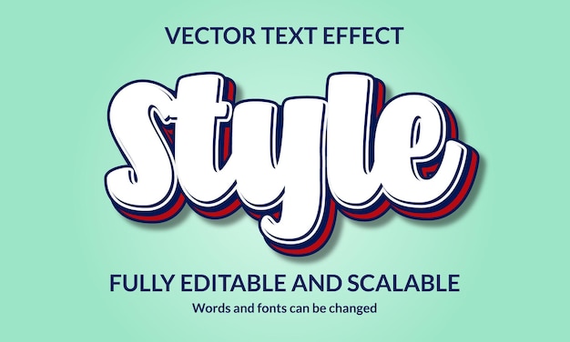 Style Editable 3D text style effect