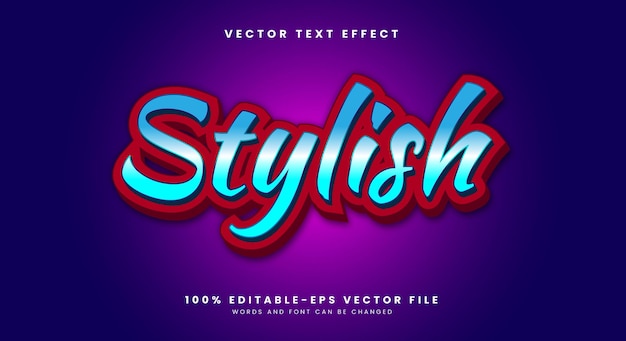 stylish 3d editable text effect template suitable for retro style