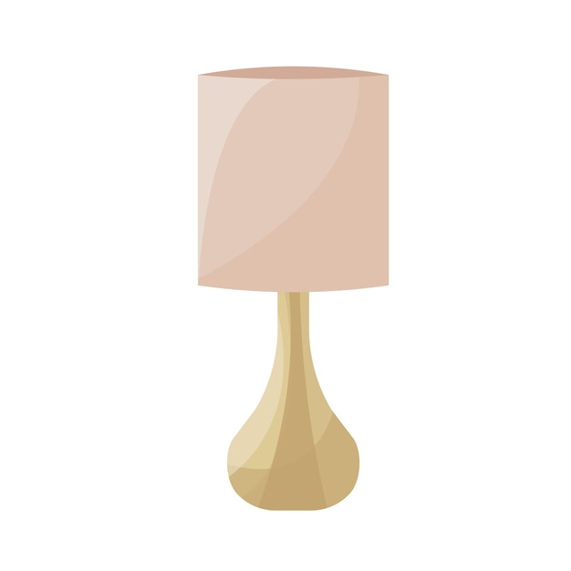 stylish classic table lamp interior items for a modern home vector objects isolated on a white background