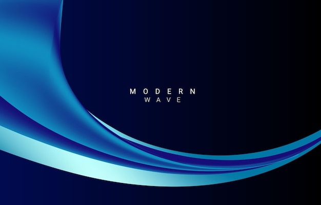 Stylish modern blue wave background