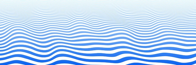 Stylization of sea waves abstract vector background