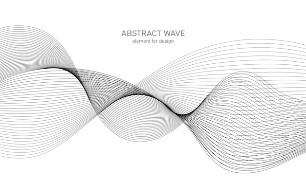 Stylized abstract wave line art background.