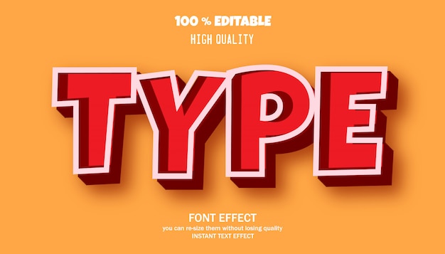 stylized modern font, editable font effect