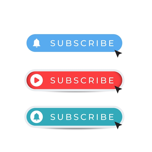 subscribe button icon design template