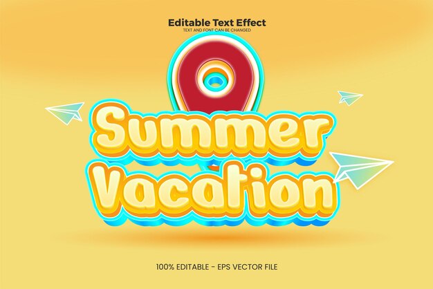 Summer editable text effect in modern trend style