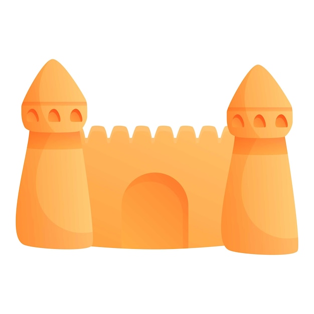 summer sand castle icon cartoon of summer sand castle vector icon for web design isolated on white background