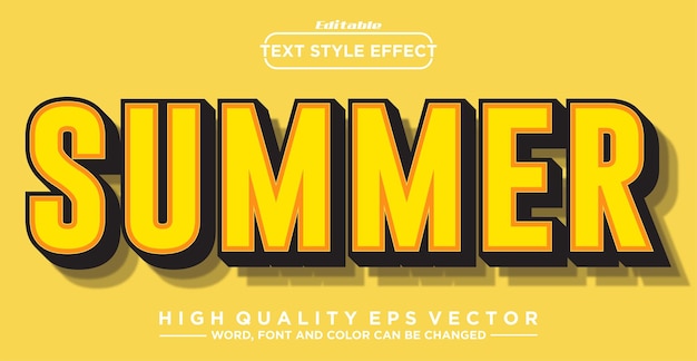 Summer text style effect editable
