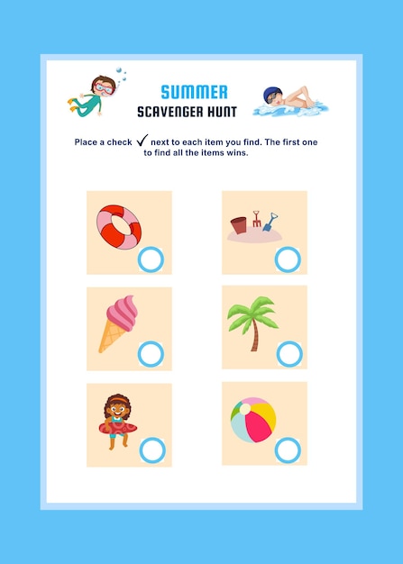 Summer Worksheet Activety Book For Kids