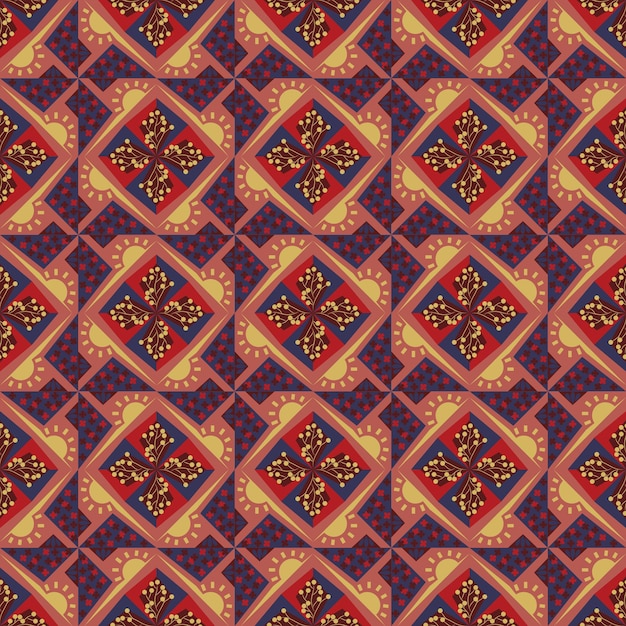 Sun Floral Seamless Pattern Background Garden Nature Plant Art