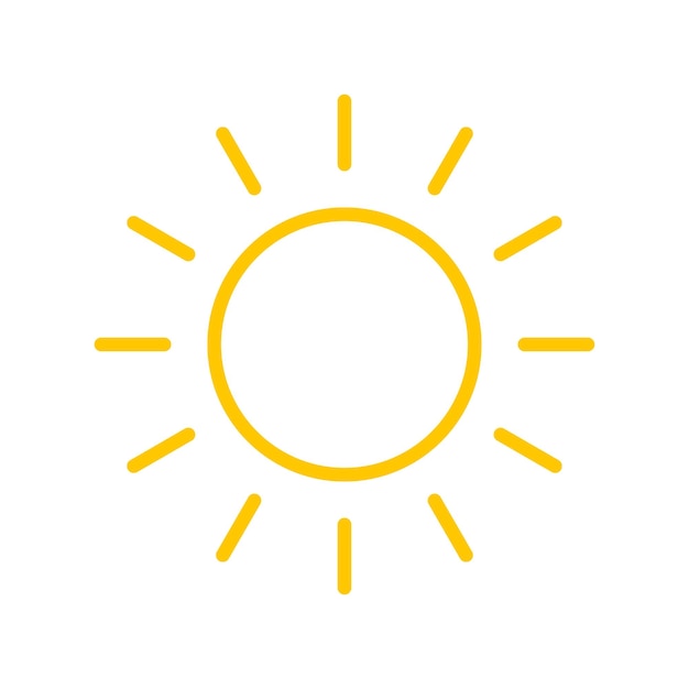 sun icon vector design template in white background