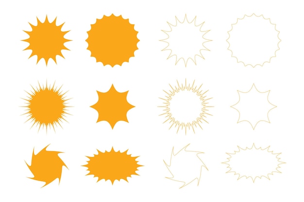 sunburst abstract shapes and geometric design for creative backgrounds and graphics