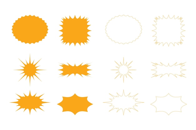 sunburst abstract shapes and geometric design for creative backgrounds and graphics
